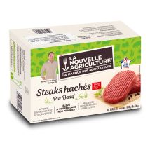 La Nouvelle Agriculture - Steaks Hachés Pur Bœuf 15% Mg La Nouvelle Agriculture - La Boîte De 8 Steaks De 100g