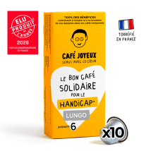 Cafe Joyeux - Capsules 100% Arabica Lungo Intensité 6 Compatibles Nespresso Cafe Joyeux - Les 10 Capsules