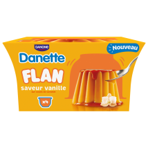 Flan Vanille Sur Lit De Caramel Danette