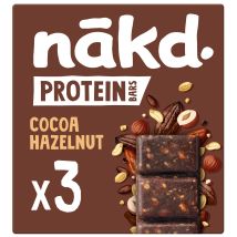 Barres Céréales Protein Cacao Noisette Sans Sucres Ajoutés Nakd
