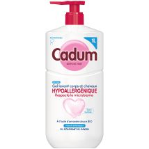 Gel Lavant Corps Et Cheveux Hypoallergénique Poir Peaux Sensibles à L'huile D'amande Douce Bio Cadum