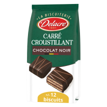 Biscuits Carré Croustillant Chocolat Noir Delacre