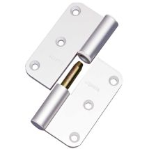 Charnière À Appliquer Aluminium Blanche Ral9010 80x80mm Droite Argenta 8080604