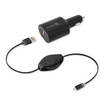 Chargeur Allume Cigare Usb Avec Batterie Intégrée (cable Micro Usb Rétractable)