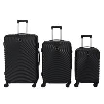 Lot De 3 Valises - Jet Lag - Barcelone - Noir - Design Chic