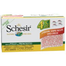 Boïte Schésir En Gelée Pour Chien 4 Boîtes X 85g 4 Boîtes X 85 G Poulet / Jambon