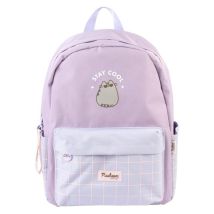 Sac À Dos Avec Grande Poche Avant Et Côtés Motif Stay Cool Violet Pusheen