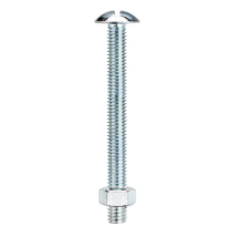 Connex Kachelbout M6x60 Lot De 6 Avec Écrou 6 Pans Et Rondelle Plate Zinguée