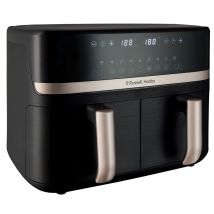 Russell Hobbs Satisfry Dual Basket Heißluftfritteuse Double 9 L Autonome 2800 W Friteuse D’air Chaud Noir