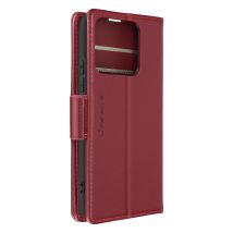 Étui Pour Xiaomi 14 Portefeuille Anti-rfid Clapet Support Horizontal Bordeaux Caseme