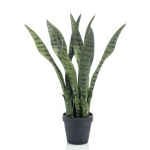 Plante Artificielle Sansevieria 55 Cm En Pot Emerald