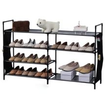 Etagère À Chaussure À 7 Niveaux Noir Herzberg Hg03312-blk