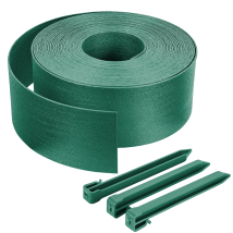 Vounot Bordure De Jardin Pe Flexible 20m X 8 Cm Avec Piquets Vert