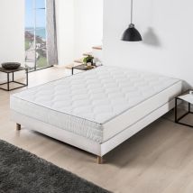 Ensemble Matelas Ressorts + Sommier Tapissier 140 X 190 Cm - Confort Équilibré - Epaisseur 23 Cm - Hyvyys