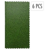 Set De Tapis De Sol Impression De L'herbe 6 Pcs Vert Xq Max