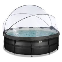 Piscine Tubulaire Black Leather Ronde 4,27 X 1,22 M Avec Dôme - Exit Toys