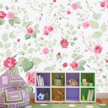 Papier Peint Rosy Pleasures-taille L 150 X H 105 Cm