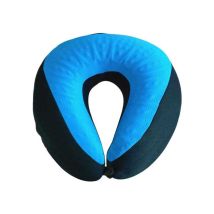 Cale-nuque Gel Ergonomique Mousse À Mémoire Noir Et Bleu 30 X 27 Cm Kine Travel