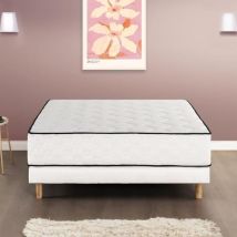 Détente Ensemble Matelas + Sommier 140 X 190 Cm - Ressorts - 7 Zones - 27 Cm - Équilibré