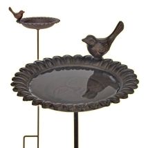 Fontaine Pour Oiseaux Fonte Marron Hi