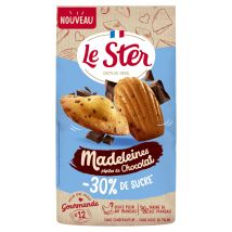 Le Ster - Madeleines Coquilles Pépites De Chocolat -30% De Sucre Le Ster - Le Paquet De 300g