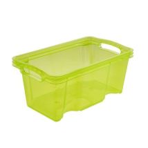 Petite Caisse De Rangement Transparente Empilable 6,5 Litres - Vert