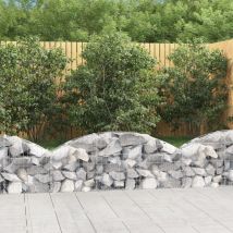 Panier De Gabions Arqué 150x30x40-60 Fer Galvanisé
