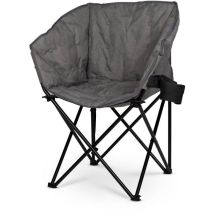 Fauteuil - Tubb Chair Grey - Pliable Rembourré - Gris - 120 Kg