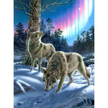 Sunsout Puzzle Loups Et Aurores Boréales - Puzzle 1000 Pièces