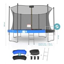 Trampoline Classique Ø427cm Bleu / Noir Ø 14ft / 427 Cm