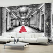 Papier Peint Mystery Marble Black And White-taille L 350 X H 245 Cm