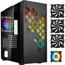 Boitier Pc Sans Alimentation - Tracery Argb (noir) - Moyen Tour - Format E-atx