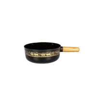 Caquelon À Fondue Stockli 3,3l Induction Noir Décor Alpin