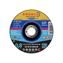 Disque De Coupe Extra-fin Evolution As 60 W Inox 125x0,8mm Dronco