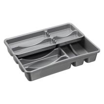Range Couverts Universel Double 10 Compartiments - Argent