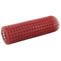 Grillage Acier Avec Revêtement En Pvc 25x0,5 M Rouge 5