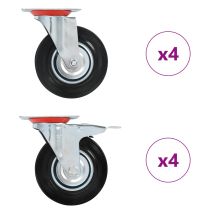 8 Pcs Roulettes Pivotantes 125 Mm Vidaxl