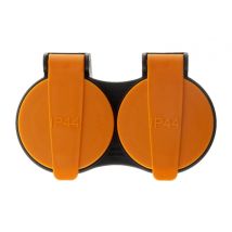 Biplite Étanche, 2 Prises Noir Inotech