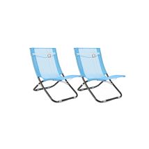 Lot De 2 Chaises De Plage Pliables - O'beach - Dimensions : 58 X 47 X 61 Cm