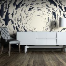 Papier Peint Fish Swirl-taille L 200 X H 140 Cm