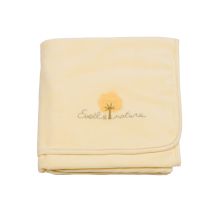 Eveil Et Nature Plaid Velours 75x100 Cm Coton Bio Jaune