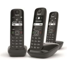Téléphone Fixe As690 Trio Noir - Mains-libres Performant Hsp - Blocage D'appels Efficace