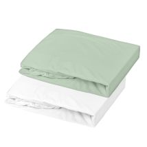 Lot Alèse Imperméable Et Drap-housse Bébé En Coton