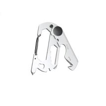 Outil Multifonction, Porte-clés, Mousqueton, Clé Et Ouvre-bouteille Silver