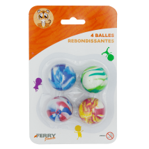 Lot De 4 Balles Rebondissantes 30 Mm Ferry