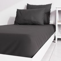 Drap Housse Uni 90x190 Cm Zzz Noir