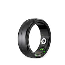 Bague Connectée Smart Ring Orbyt, Taille 8, Diamètre 18.3 Mm, Étanche, Fréquence Cardiaque, Oxygène Sanguin, Noir