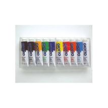 Omyacolor Boite Cristal De 10 Tubes De Gouache Fine De 10ml Couleurs Assortis