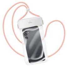 Housse Étanche Pour Téléphone 4" À 7" Ipx8 À Mettre Au Tour Du Cou Blanc Wiwu