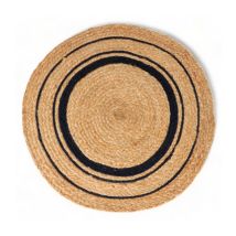 Tapis Rond En Jute Tressé Naturel, D80cm - Atout Ciel 69001